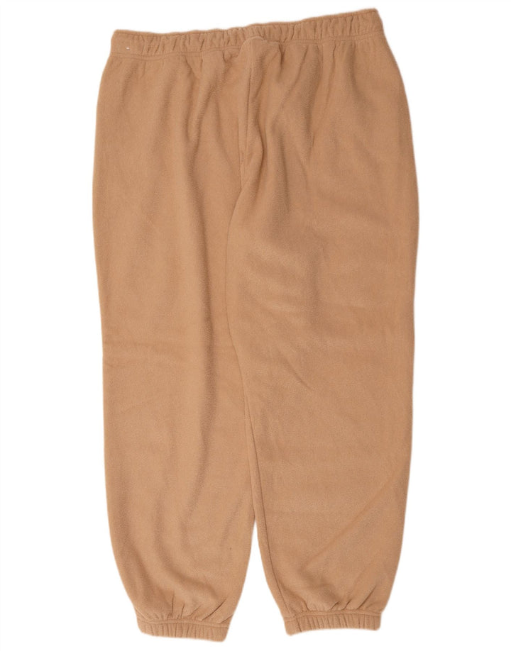Nike Mens Velour Tracksuit Trousers Joggers XL Beige Polyester