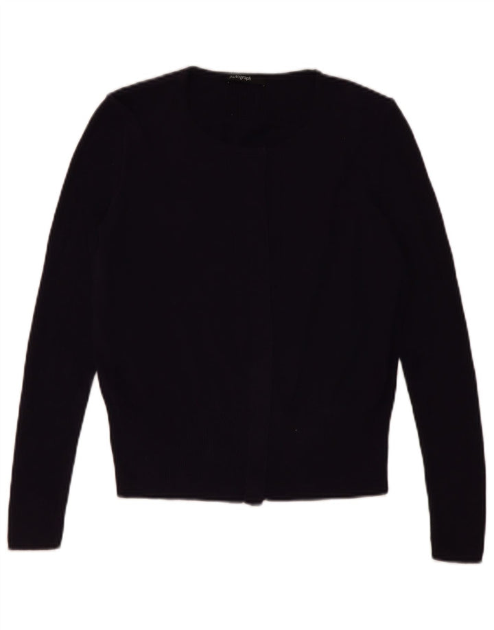 Marks & Spencer Womens Cardigan Sweater UK 12 Medium Navy Blue