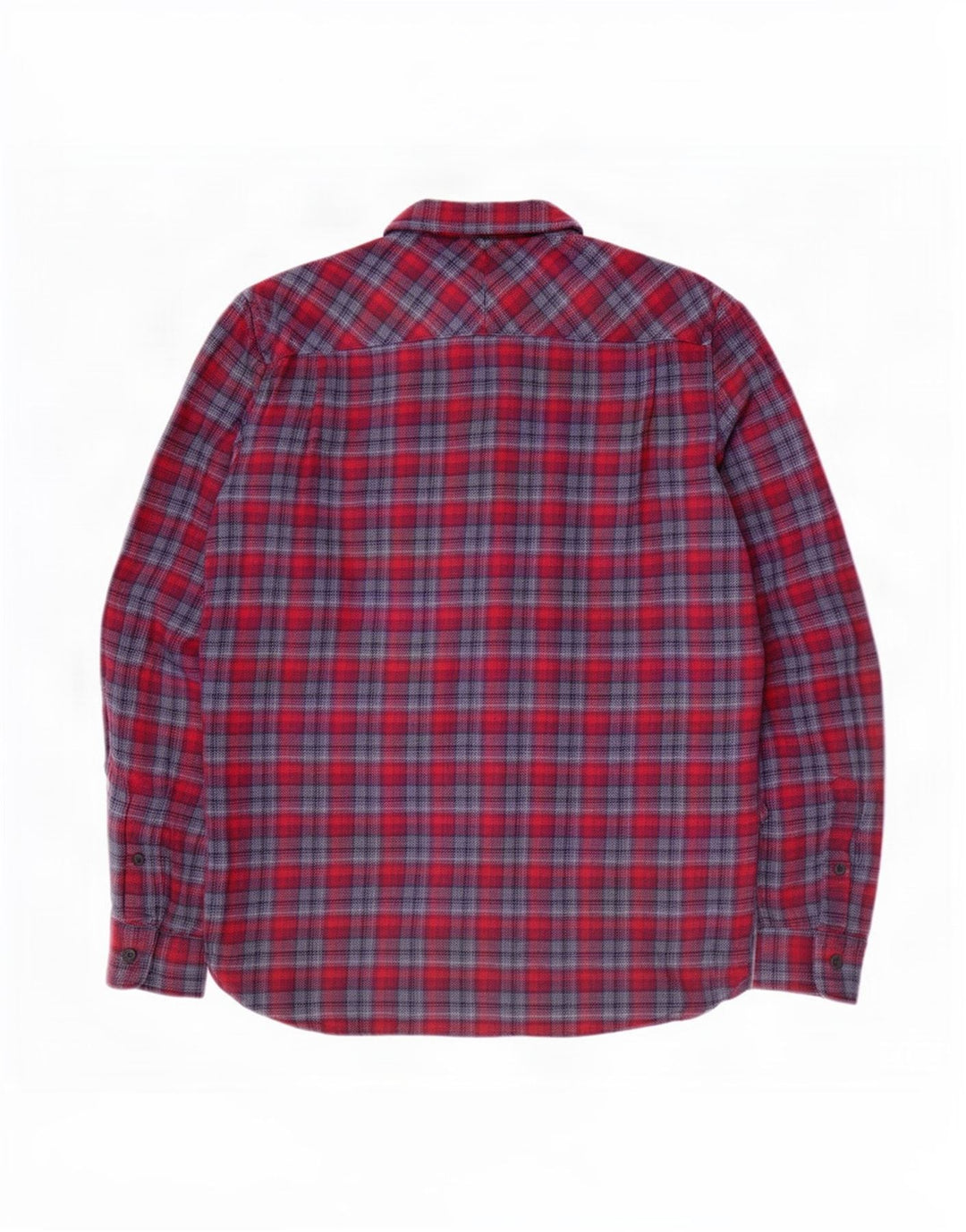 French Connection Mens Flannel Shirt Medium Red Check Cotton