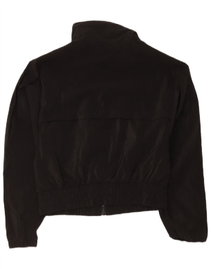 Champion Womens Tracksuit Top Jacket UK 14 Medium Black Polyester