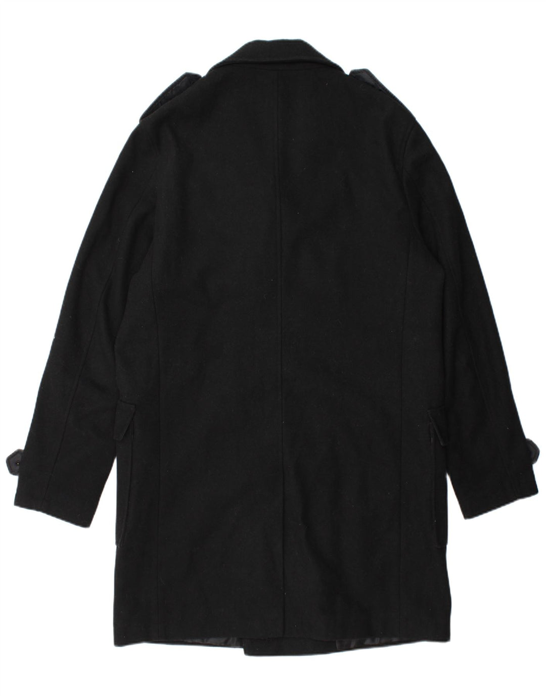 STANLEY ADAMS Mens Military Double Breasted Coat UK 40 Large Black