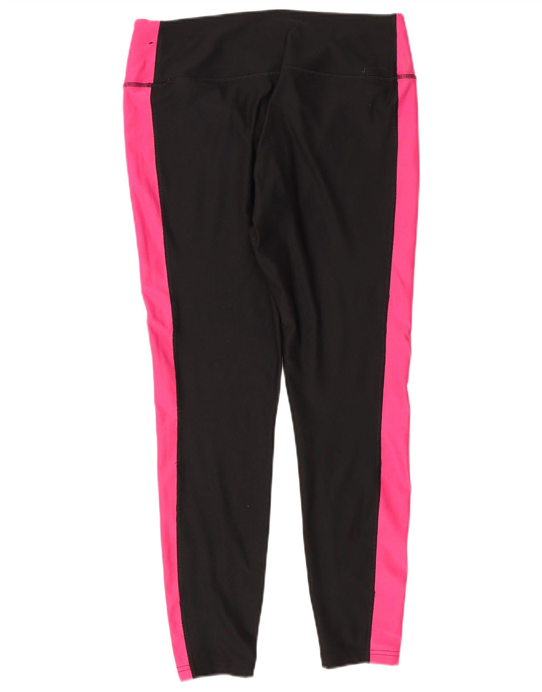 Nike Womens Dri Fit Leggings UK 14 Large  Black Colourblock Polyester