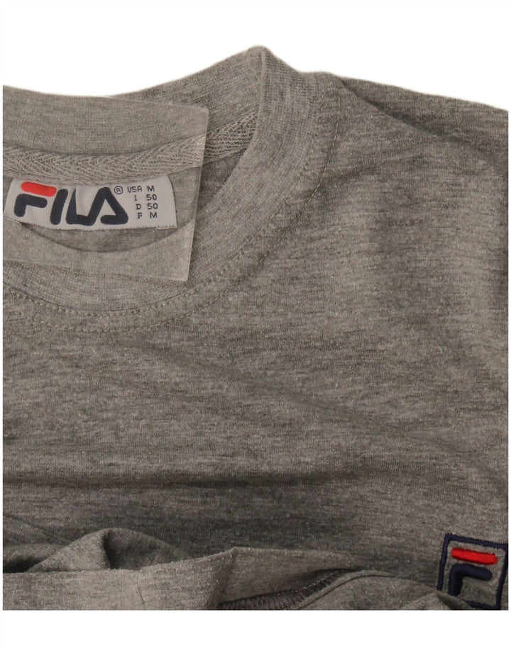 Fila Mens T-Shirt Top Medium Grey