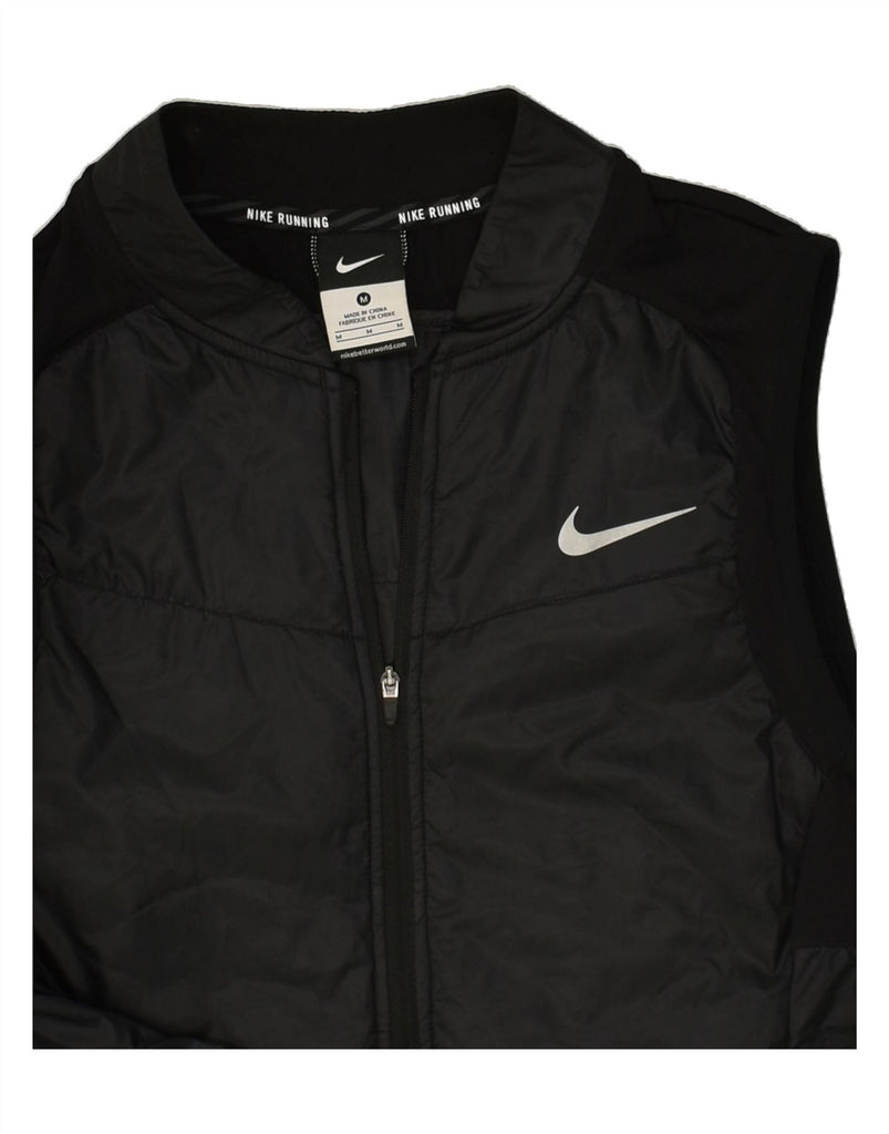 NIKE Womens Gilet UK 12 Medium Black Polyester Vintage Nike and Second-Hand Nike from Messina Hembry 