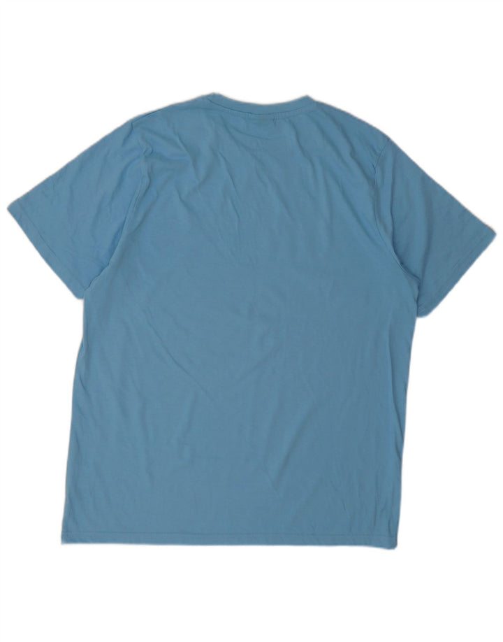 Ellesse Mens Graphic T-Shirt Top Large Blue Cotton