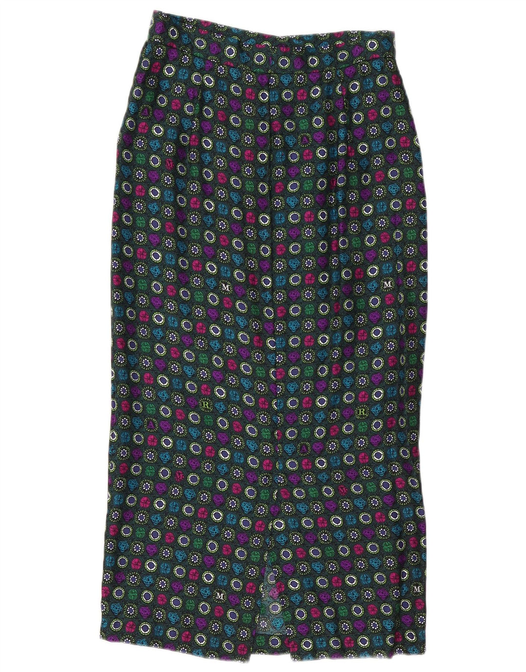 Vintage Womens Maxi Pencil Skirt Medium W28 Multicoloured Geometric
