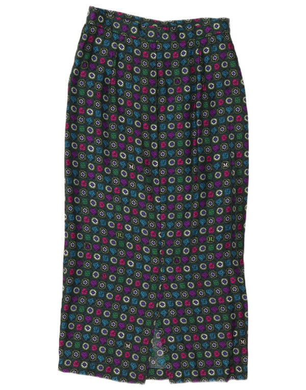 Vintage Womens Maxi Pencil Skirt Medium W28 Multicoloured Geometric