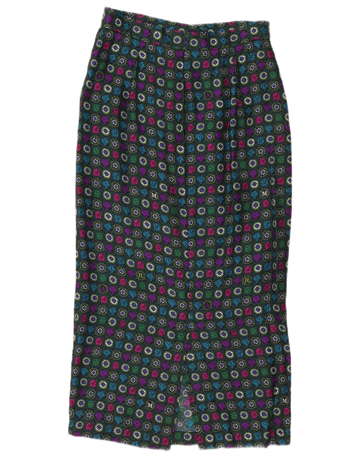 Vintage Womens Maxi Pencil Skirt Medium W28 Multicoloured Geometric