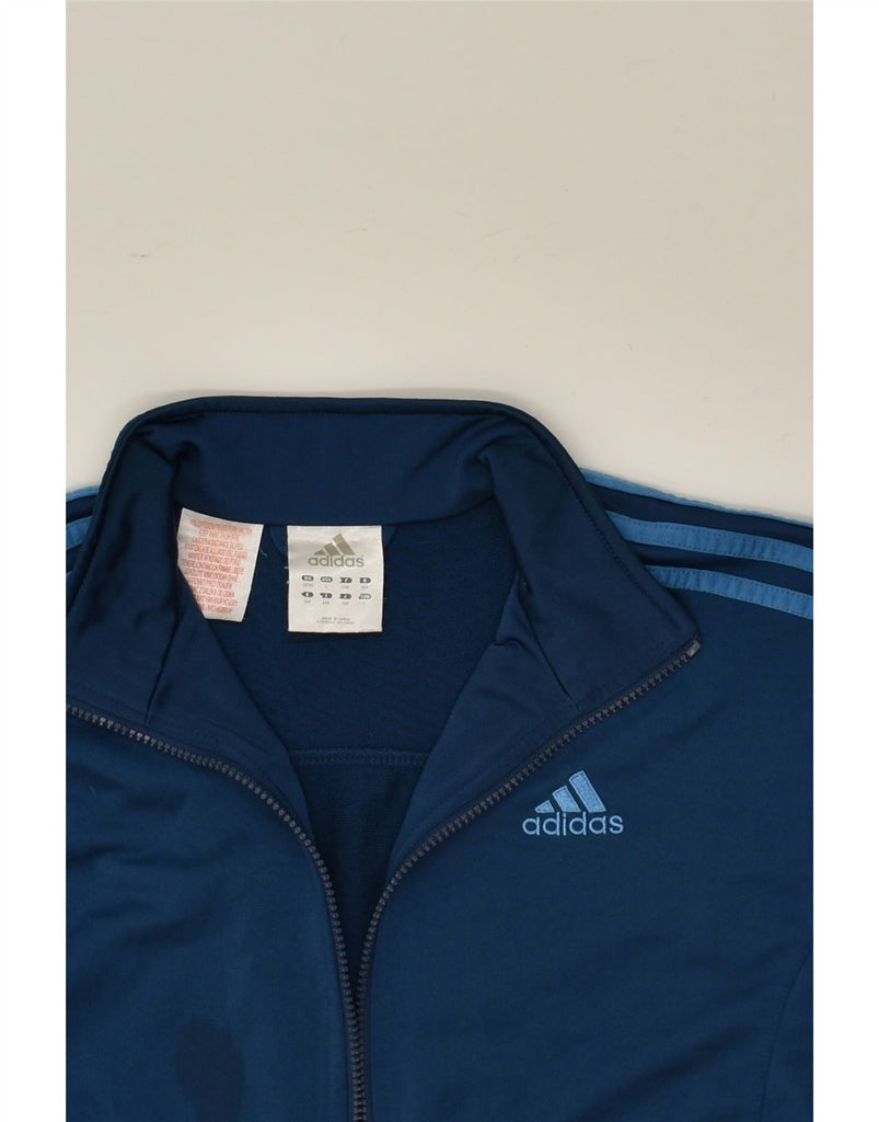 ADIDAS Boys Tracksuit Top Jacket 13-14 Years Navy Blue Polyester | Vintage Adidas | Thrift | Second-Hand Adidas | Used Clothing | Messina Hembry 