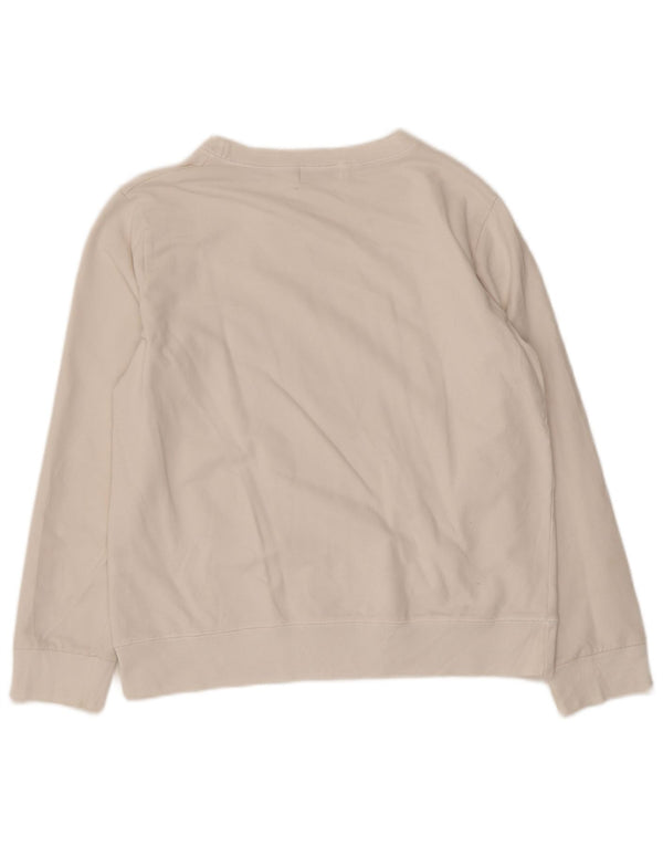 Converse Mens All Star Graphic Sweatshirt Jumper Medium White Cotton