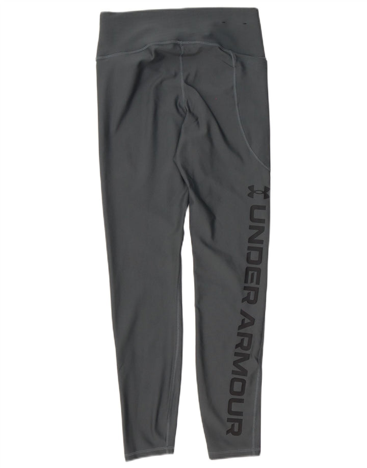 Under Armour Womens Graphic Leggings UK 12 Medium Grey Polyester