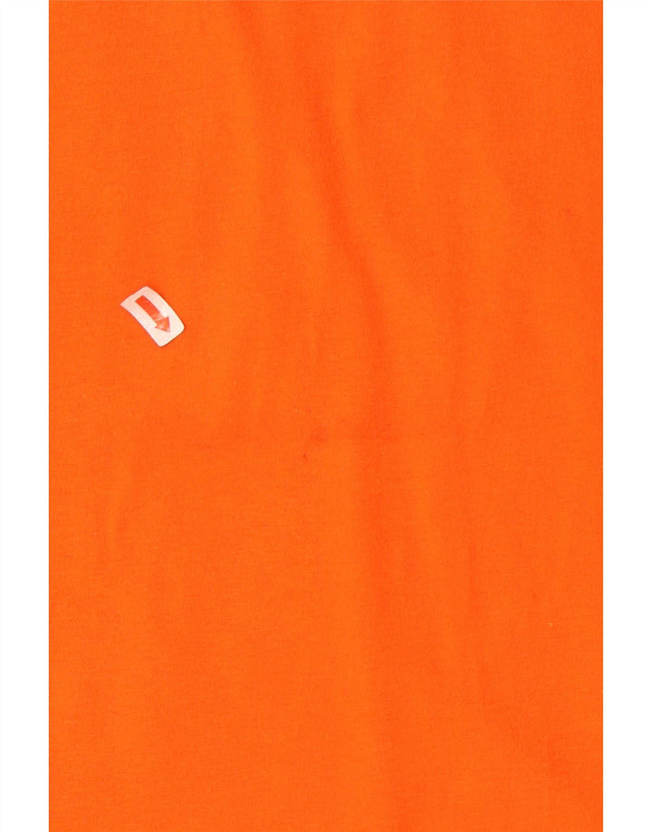 NIKE Mens Athletic Cut Graphic Top Long Sleeve Medium Orange
