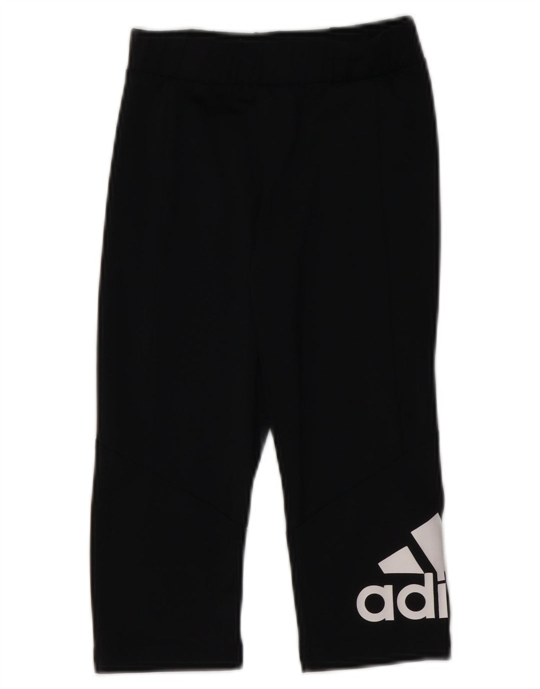ADIDAS Girls Aeroready Graphic Leggings 9-10 Years  Black Polyester