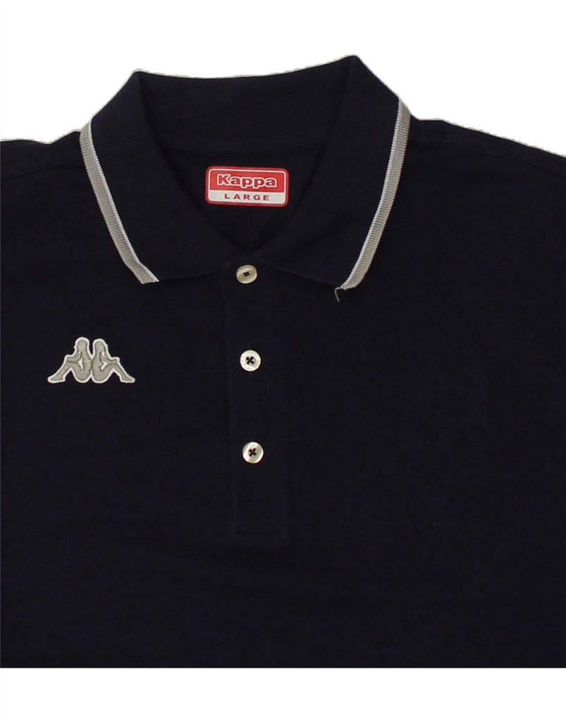 KAPPA Mens Polo Shirt Large Navy Blue Cotton | Vintage Kappa | Thrift | Second-Hand Kappa | Used Clothing | Messina Hembry 