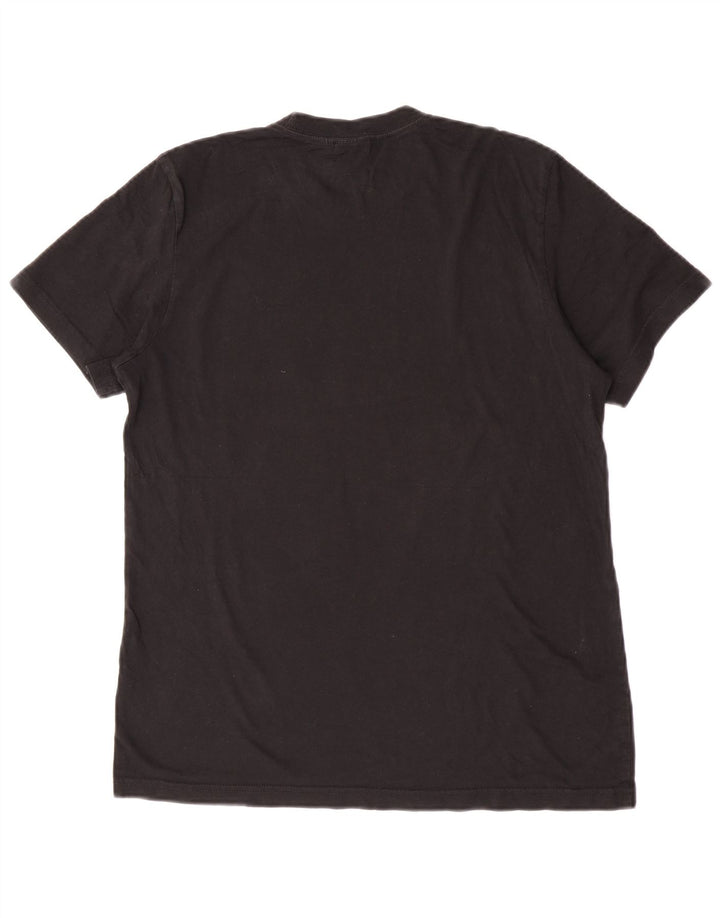 Adidas Mens Graphic T-Shirt Top Medium Black Cotton