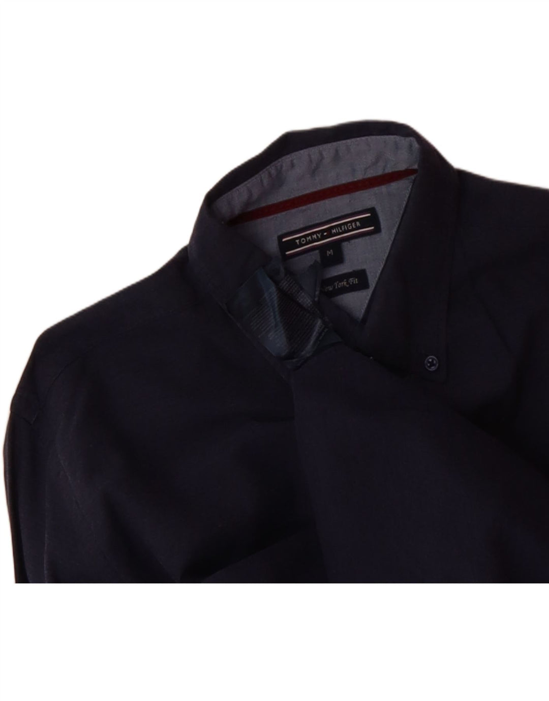 TOMMY HILFIGER Mens New York Fit Shirt Medium Navy Blue Cotton Vintage Tommy Hilfiger and Second-Hand Tommy Hilfiger from Messina Hembry 