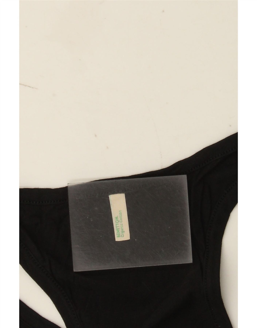 Benetton Womens Vest Top UK 12 Medium Black