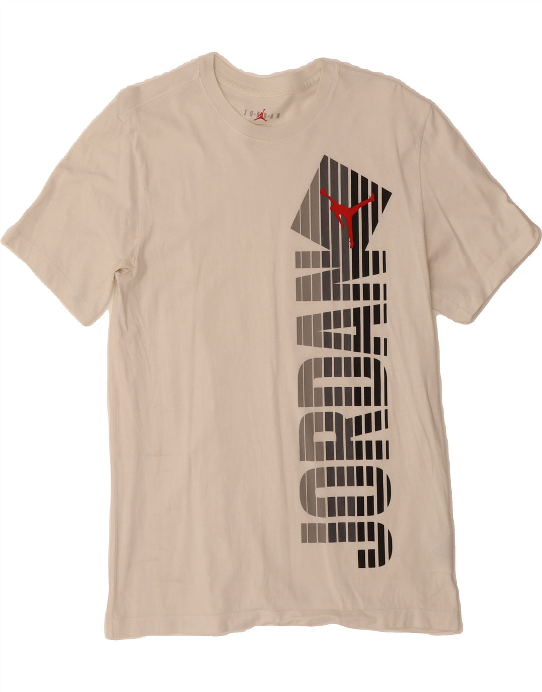 JORDAN Mens Graphic T-Shirt Top Medium Off White Cotton Vintage Jordan and Second-Hand Jordan from Messina Hembry 
