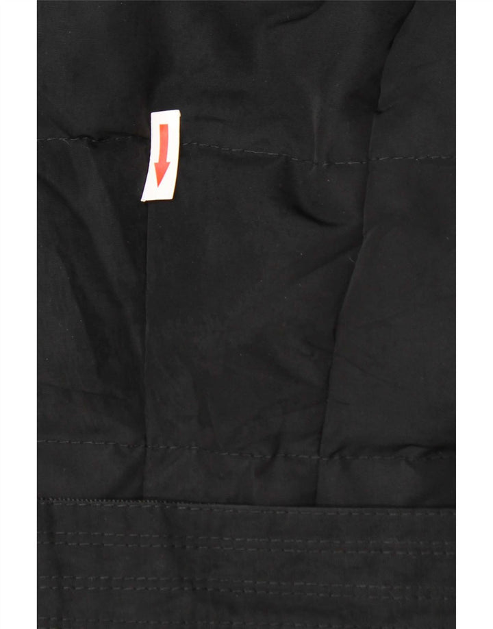 Zara Womens Hooded Padded Coat UK 14 Large Black