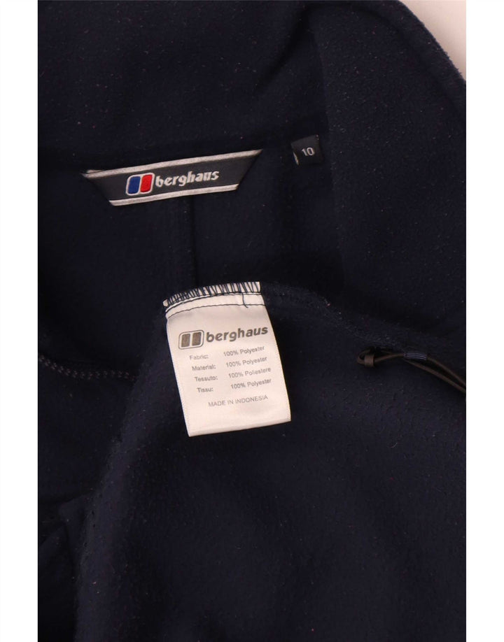 Berghaus Womens Liner Fleece Jacket UK 10 Small Navy Blue Polyester