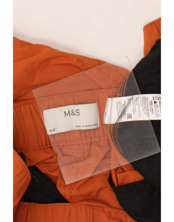 Marks & Spencer Mens Cargo Shorts 2XL W44 Orange Polyamide