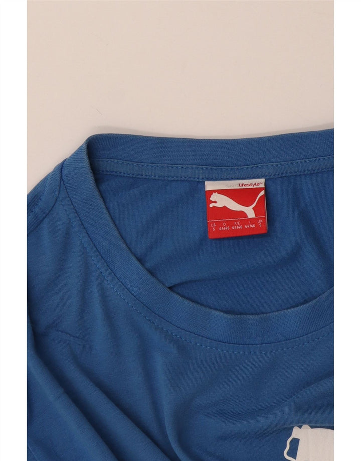 Puma Mens Graphic T-Shirt Top Small Blue