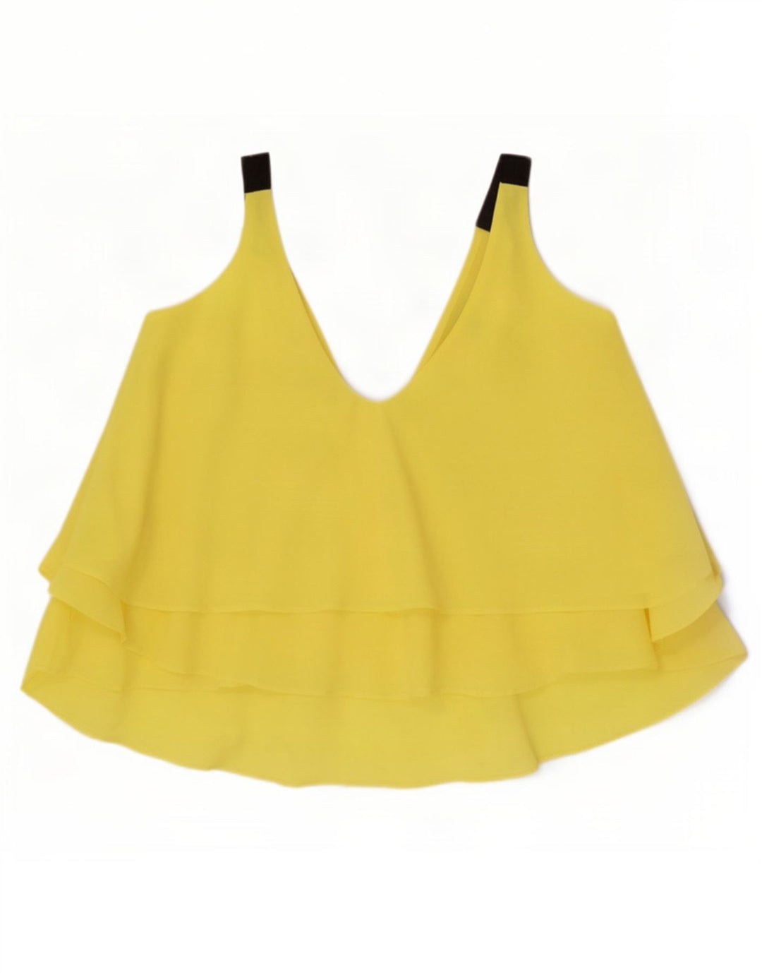 Zara Womens Oversized Cami Top UK 10 Small Yellow Polyester