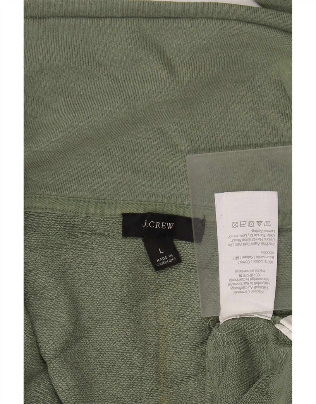 J. CREW Womens Oversized Zip Neck Sweatshirt Jumper UK 16 Large Green