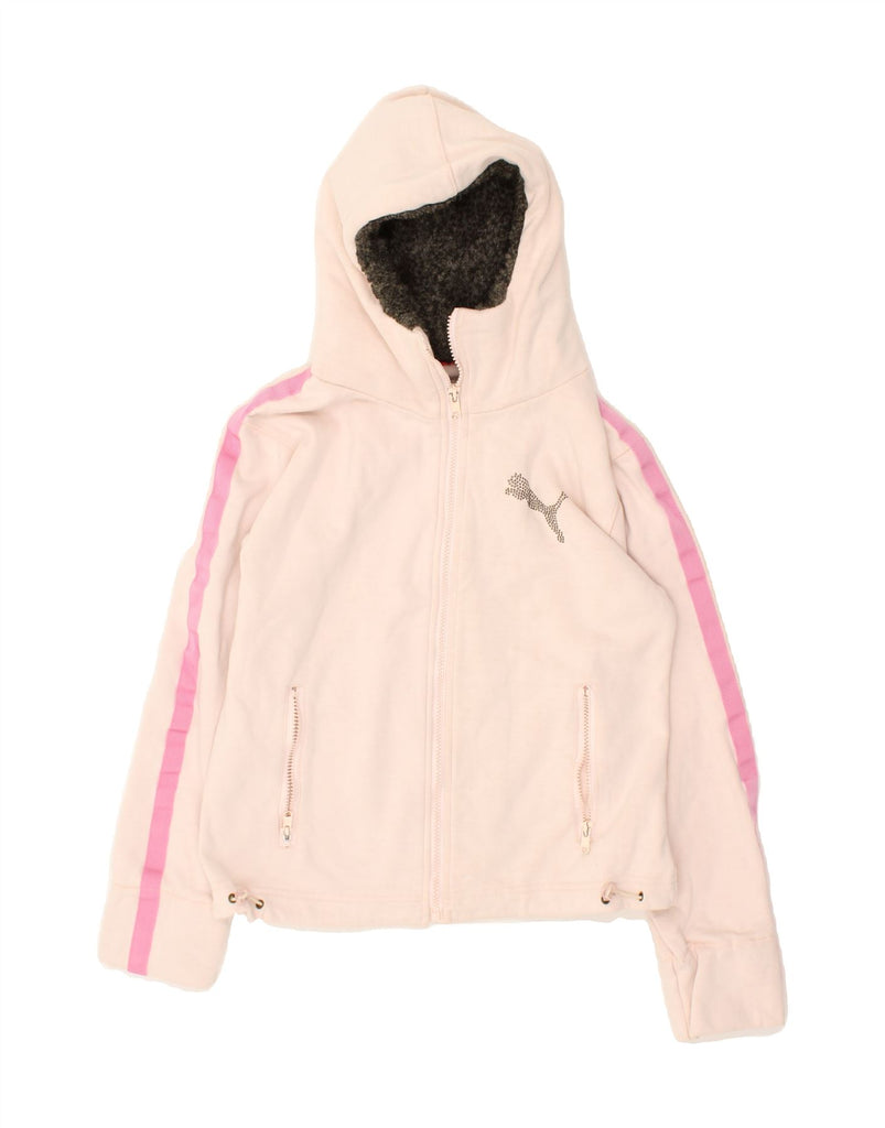 PUMA Girls Zip Hoodie Sweater 9-10 Years Pink | Vintage Puma | Thrift | Second-Hand Puma | Used Clothing | Messina Hembry 