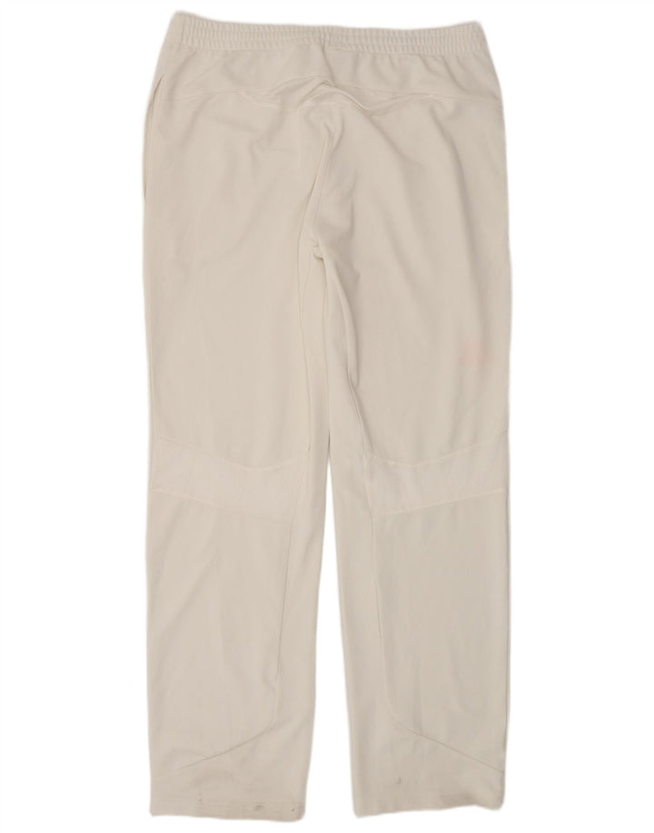 Adidas Mens Tracksuit Trousers Large White Polyester