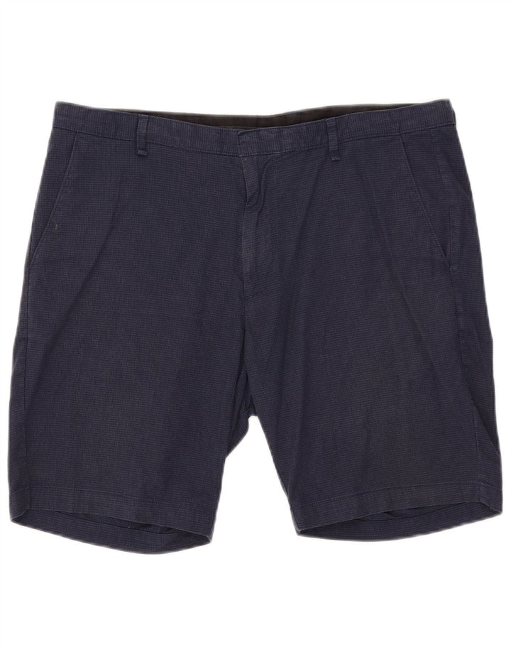 Calvin Klein Mens Chino Shorts W36 Large  Navy Blue Check