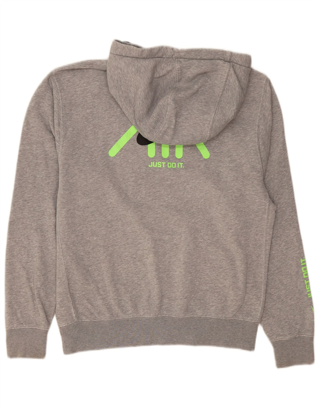 Nike Mens Graphic Hoodie Jumper Small Grey Cotton