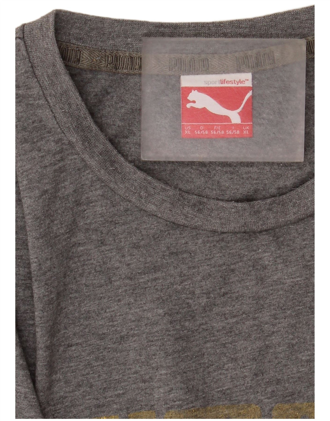 Puma Mens Graphic T-Shirt Top XL Grey