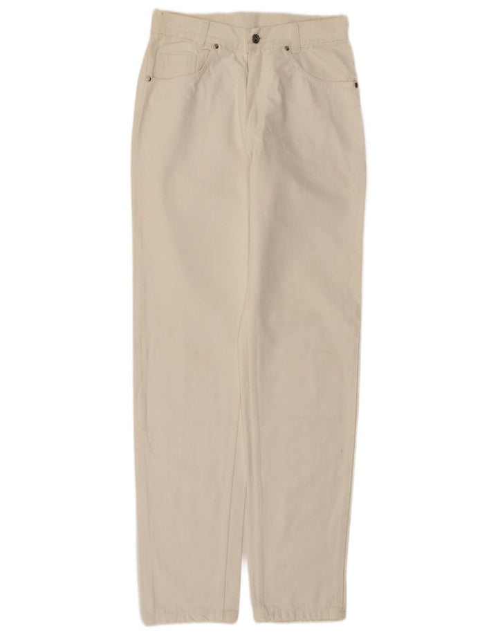 Mash Mens Tapered Jeans IT 48 Medium W32 L33 White Cotton