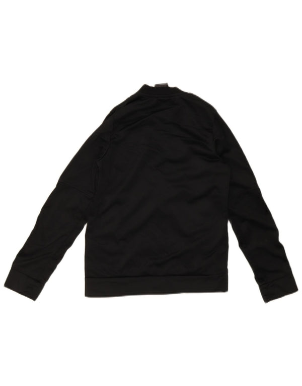 Adidas Boys Tracksuit Top Jacket 9-10 Years Black Polyester Sports