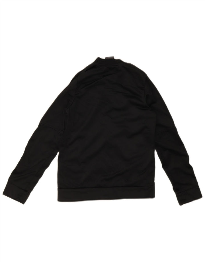 Adidas Boys Tracksuit Top Jacket 9-10 Years Black Polyester Sports