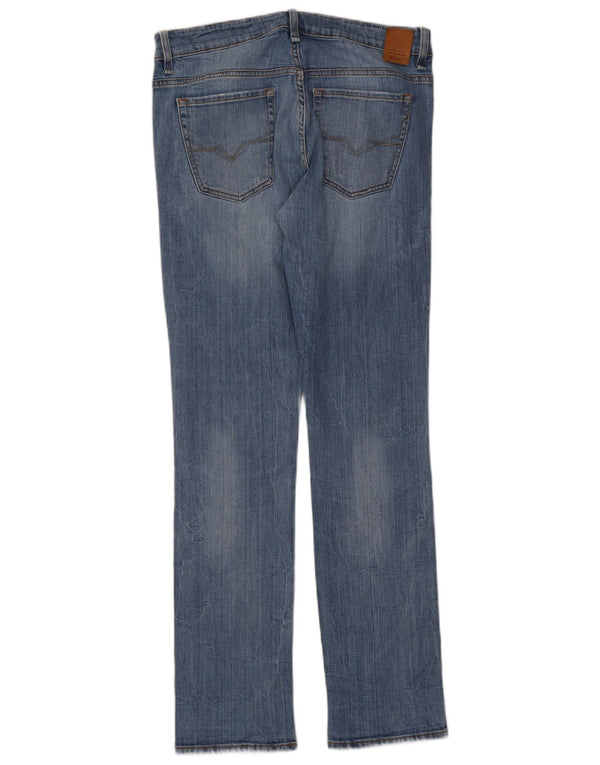 Guess Mens Distressed Skinny Jeans W33 L33 Blue Cotton