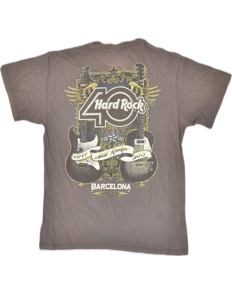 HARD ROCK CAFE Mens Barcelona Graphic T-Shirt Top Medium Grey Cotton | Vintage Hard Rock Cafe | Thrift | Second-Hand Hard Rock Cafe | Used Clothing | Messina Hembry 