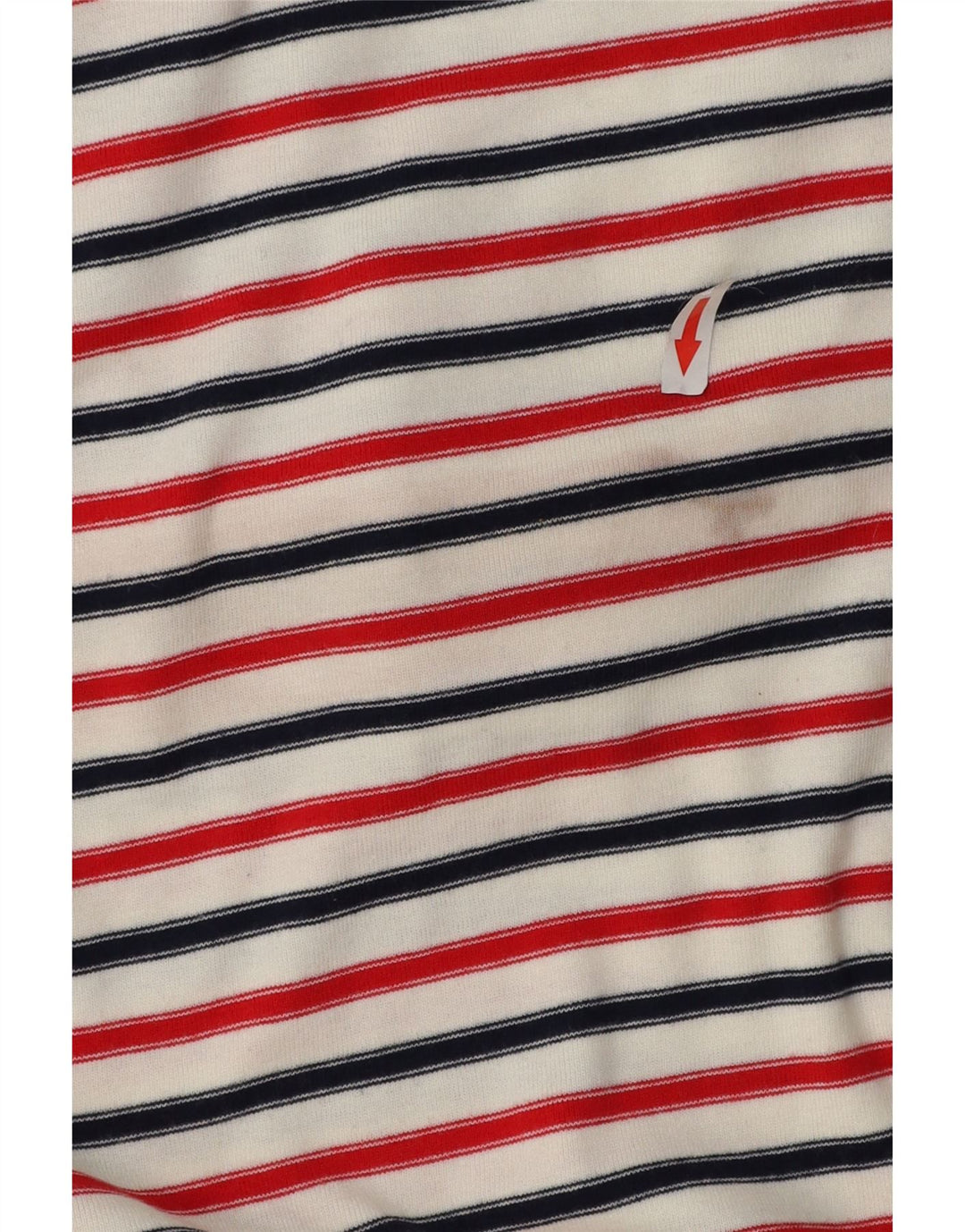 Eddie Bauer Womens Sweatshirt Jumper UK 16 Large Navy Blue Striped Cotton