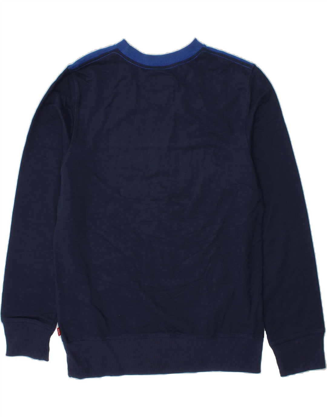 LEVI'S Boys Sweatshirt Jumper 12-13 Years Large Navy Blue Colourblock Vintage Levi's and Second-Hand Levi's from Messina Hembry 