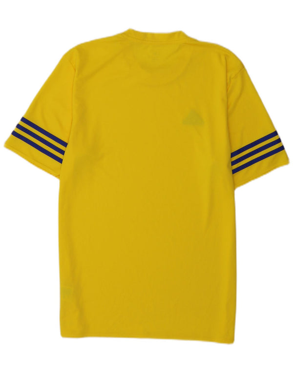 Adidas Mens Climalite T-Shirt Top Medium Yellow Polyester