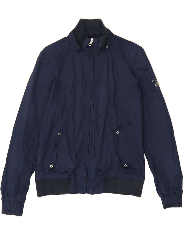 CHAMPION Womens Bomber Jacket UK 16 Large Navy Blue Polyester Vintage Champion and Second-Hand Champion from Messina Hembry 