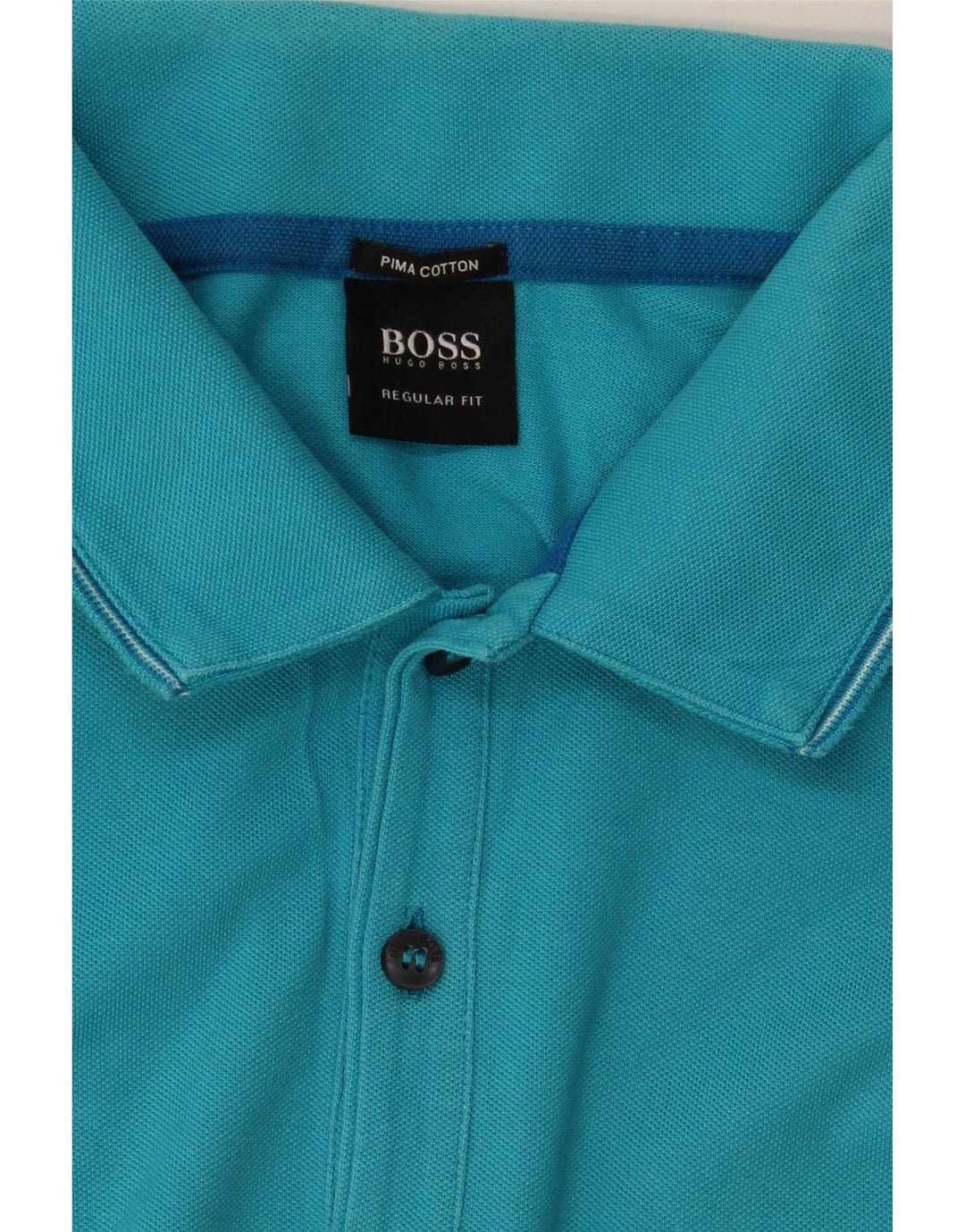 Hugo Boss Mens Regular Fit Polo Shirt XL Blue Cotton