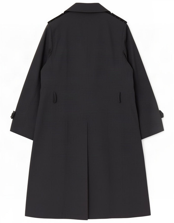 Burghi Mens Double Breasted Trench Coat IT 48 medium Navy Blue Polyester