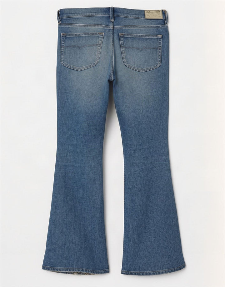 Diesel Womens Flared Jeans W29 L30 Blue Cotton
