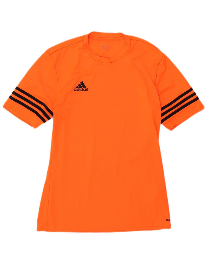Adidas Mens Climalite T-Shirt Top Small Orange Polyester