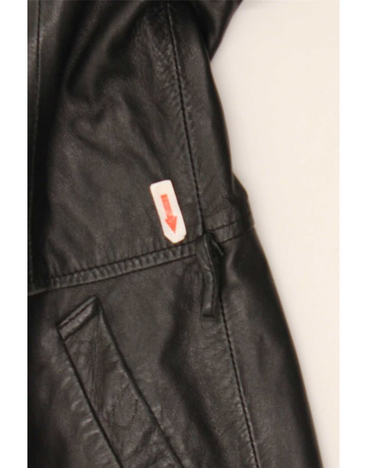 Douglas Womens Leather Jacket IT 42 Medium Black
