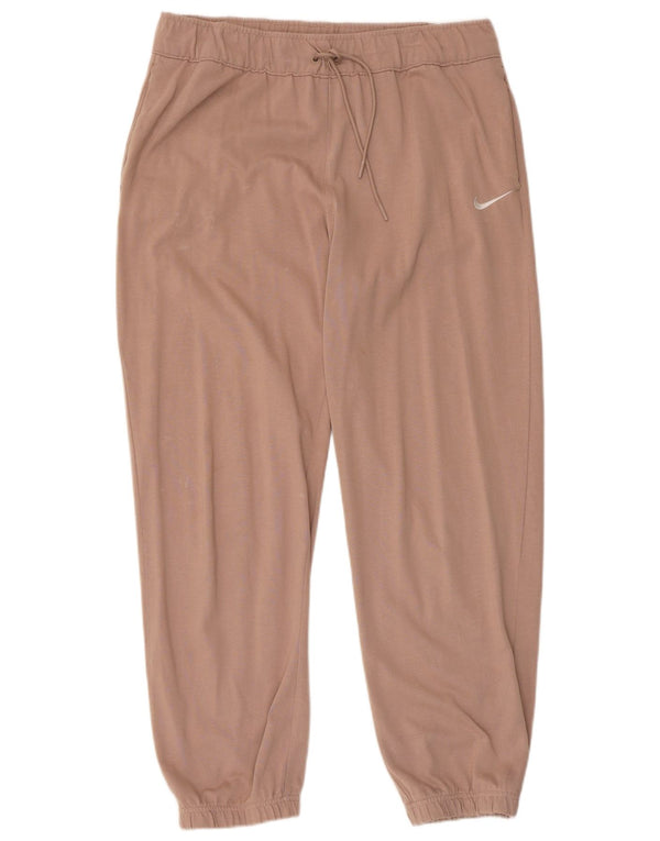 Nike Womens Tracksuit Trousers Joggers UK 16 Large  Pink Cotton