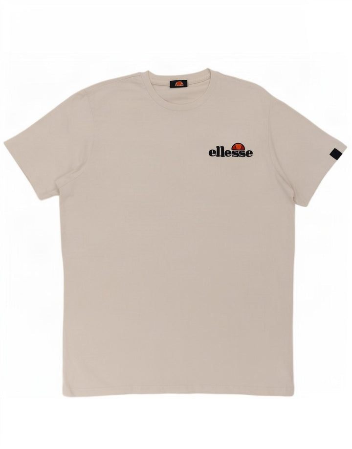 Ellesse Mens Graphic T-Shirt Top Large White Cotton
