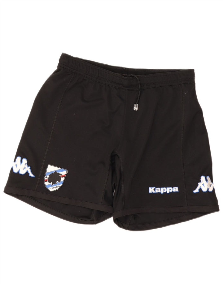 Kappa Mens Graphic Sport Shorts Medium Black Polyester
